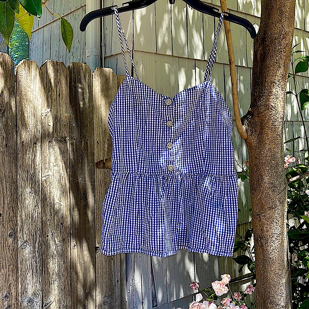 Blue and White Top